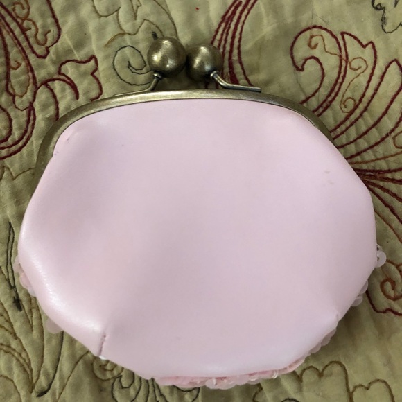 Vera Wang Pink Sequin Mini Clutch - Picture 8 of 8